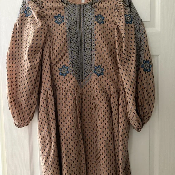 Anthropologie | Dresses | Anthropologie Pink Casual Sundress With Bishop  Sleeves | Poshmark